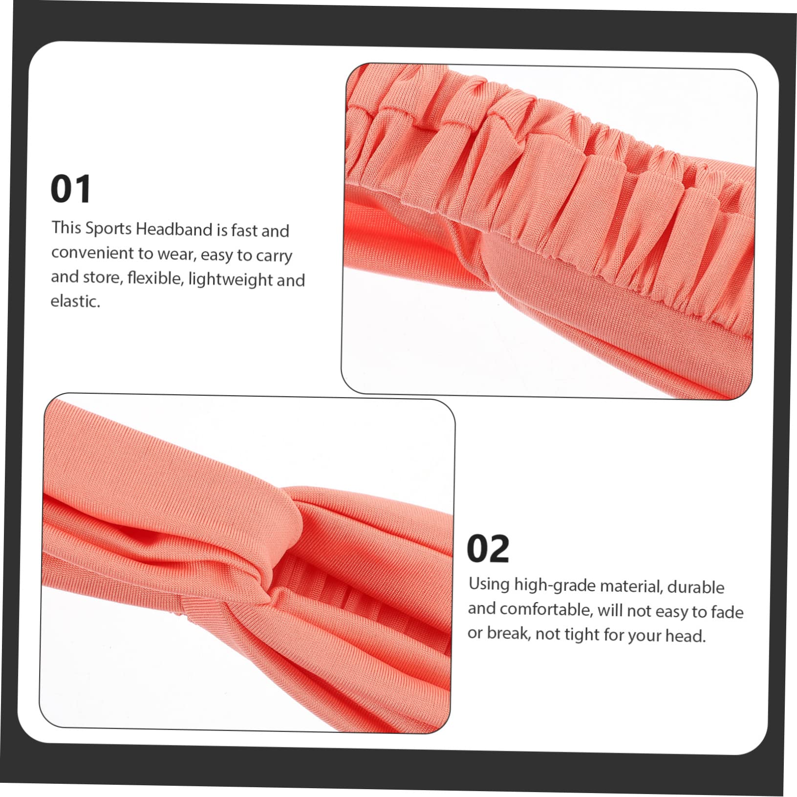 Sosoport 4pezzi Fascia Assorbente Per Sudore Per Sport e Allenamento Cerchietto Professionale Per Yoga Design Pratico e Versatile