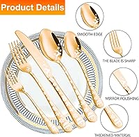 Vista 3 de Vilihkc Juego de cubiertos estilo navideño, juego de 20 piezas de cubiertos de acero inoxidable, juego de utensilios de cocina, servicio para 4