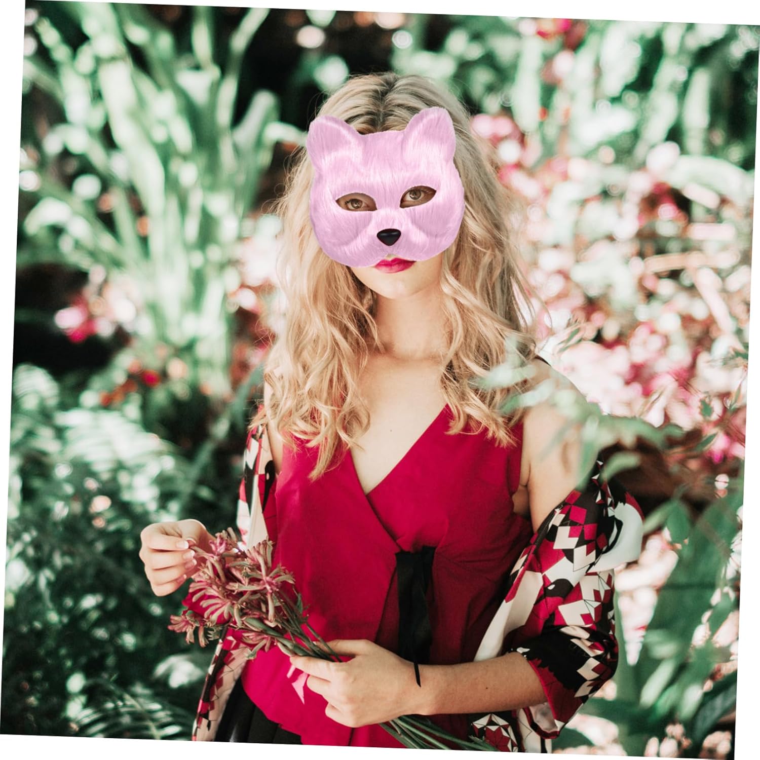 5pcs Party Mask Fly Mask Horse Animal Costume Cat Masks Bulk Jason Mask Cat Tail Costume Pup Mask Foxy Kitsune Mask Bunny Mask Simulation Fox Mask Plastic/362