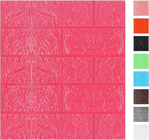 JOLOV 10 paneles de pared 3D para despegar y pegar, espuma de polietileno, autoadhesivos, impermeables, perfectos para decoración de paredes