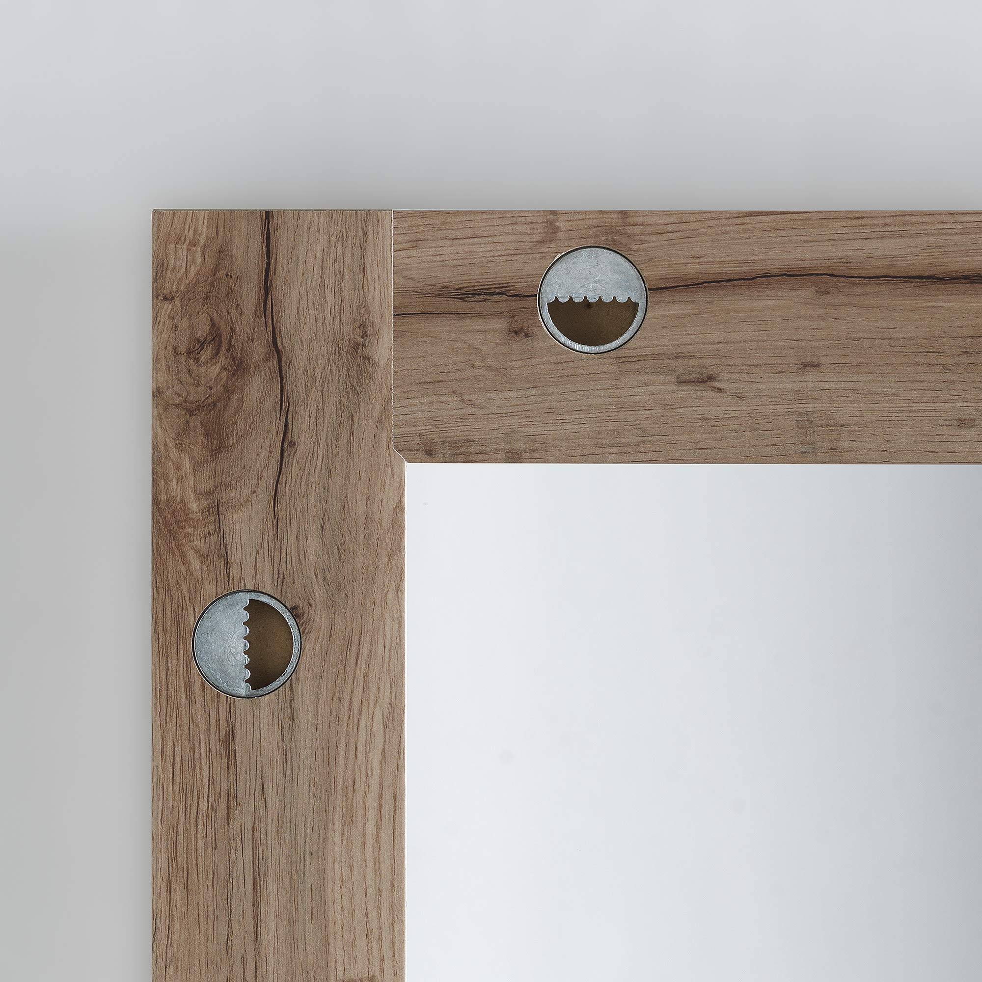 ARHome Espejo de Pared, 120 x 60 cm, Roble Rústico, Espejo, Made in Italy