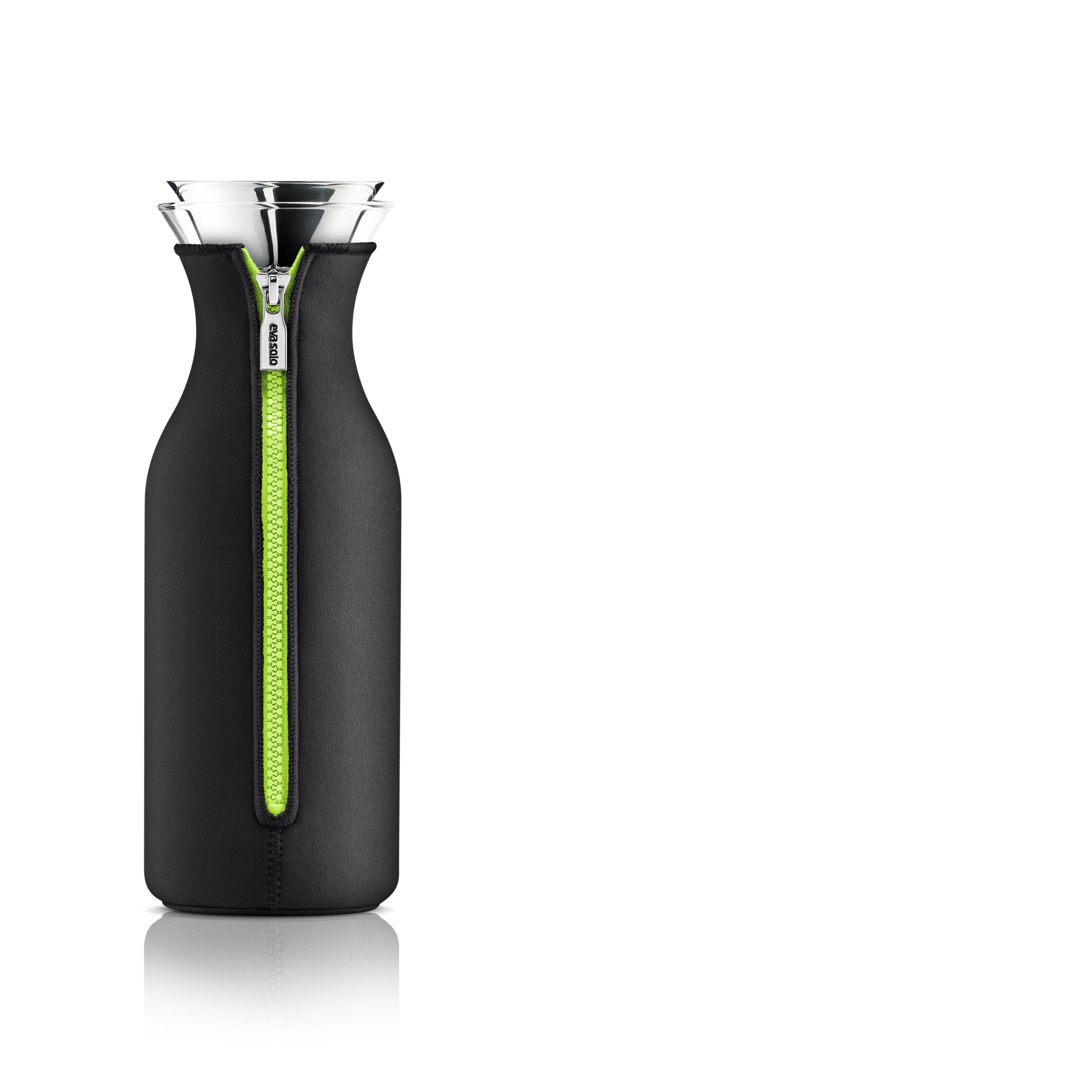 Eva Solo Fridge Carafe with Neoprene Cover, 1-Liter, Black/Lime