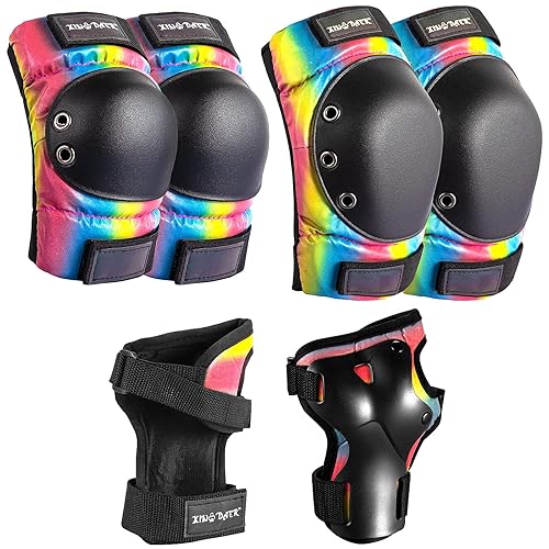 Miniatura 1 de Rodilleras para adultos, niños y jóvenes, juego de equipo de protección 3 en 1 para patineta, patines de ruedas, patinaje, patinaje, patinaje,