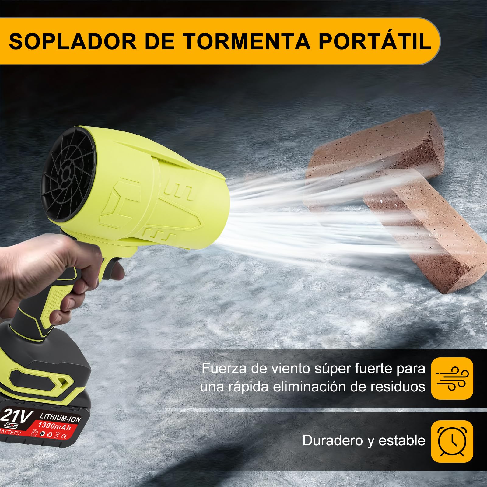 Soplador de Hojas Inalámbrico con Batería, 35000RPM Soplador Turbo Jet Blower, Súper Potente, con Baterías 1300mAh, Soplador de Chorro Turbo para Teclado de Ordenador, Coche, Al Aire Libre
