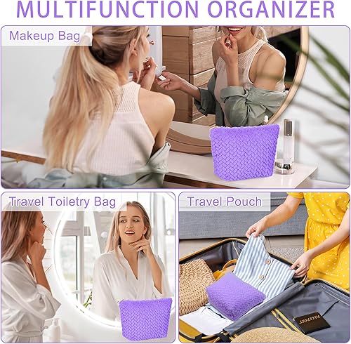 Miniatura 7 de YOOLIFE Bolsa de maquillaje grande y bonita personalizada, bolsa de viaje para cosméticos, bolsa de artículos de tocador, regalo para mujeres para