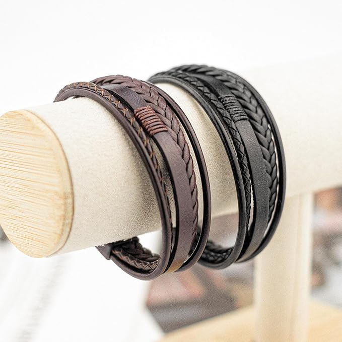 Armband Heren | Leer | Bruin Effect Mysterie