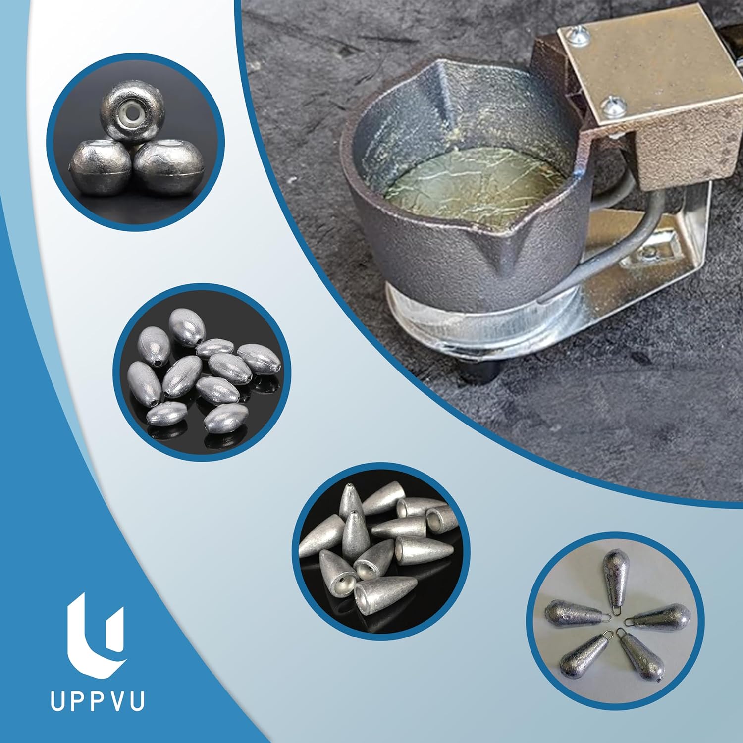 Pure Lead Ingots with 99.9% Laboratory-Quality Purity, Used to Lead Bullets Casting, Fishing Sinkers, Fishing Weights (8 Pounds)