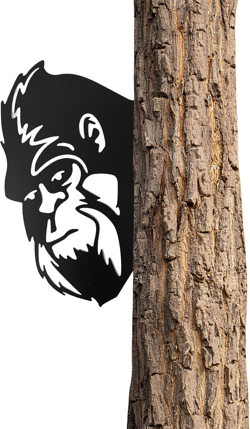 19.7x13 in Sasquatch Peek Flip Off Metal Sign Animal Bigfoot Middle Finger Plaques Cutout Decor Tree Fence Yard Garden Patio House Outdoor Wall Art