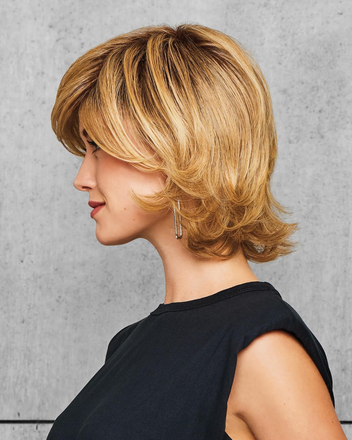 Allure Wig Hairdo Color R11S Glazed Mocha - 7.25" Medium Length Shag Barely Wavy Flipped Textured Ends Tru2Life Heat Friendly Synthetic Breathable Cap Peluca Maxwigs Hairloos Booklet