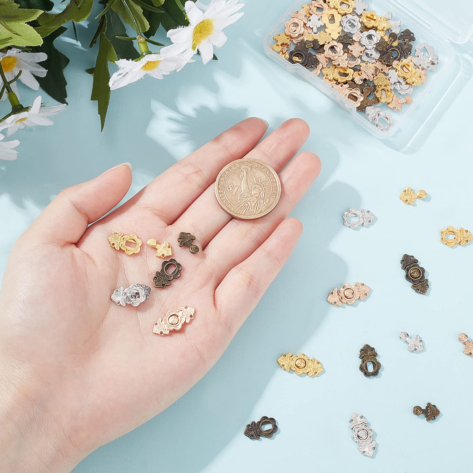 FINGERINSPIRE 40 Pcs Doll Sew-on Snap Buttons - Image 3