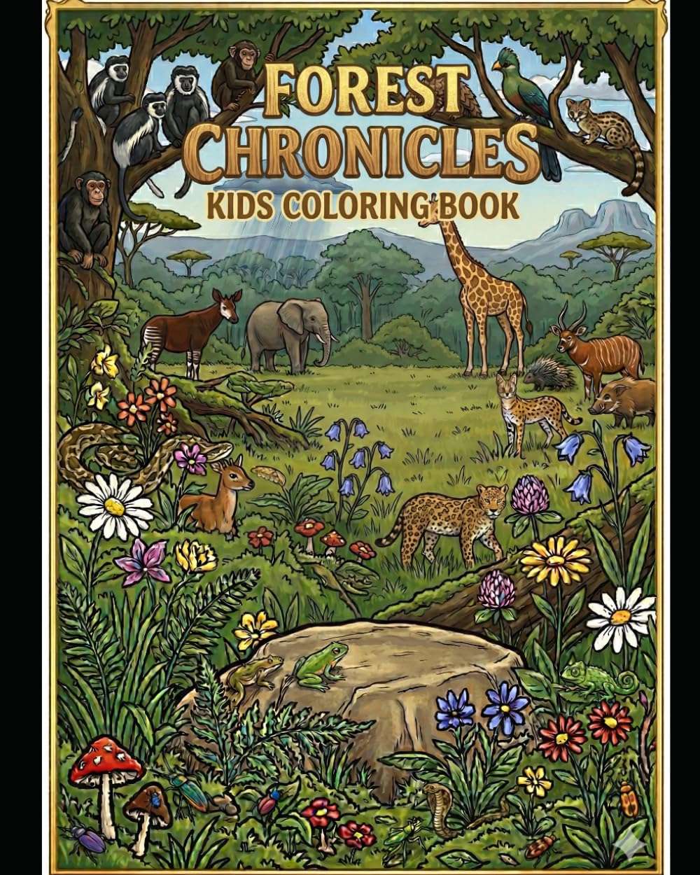 Forest Chronicles: Kids Coloring Book