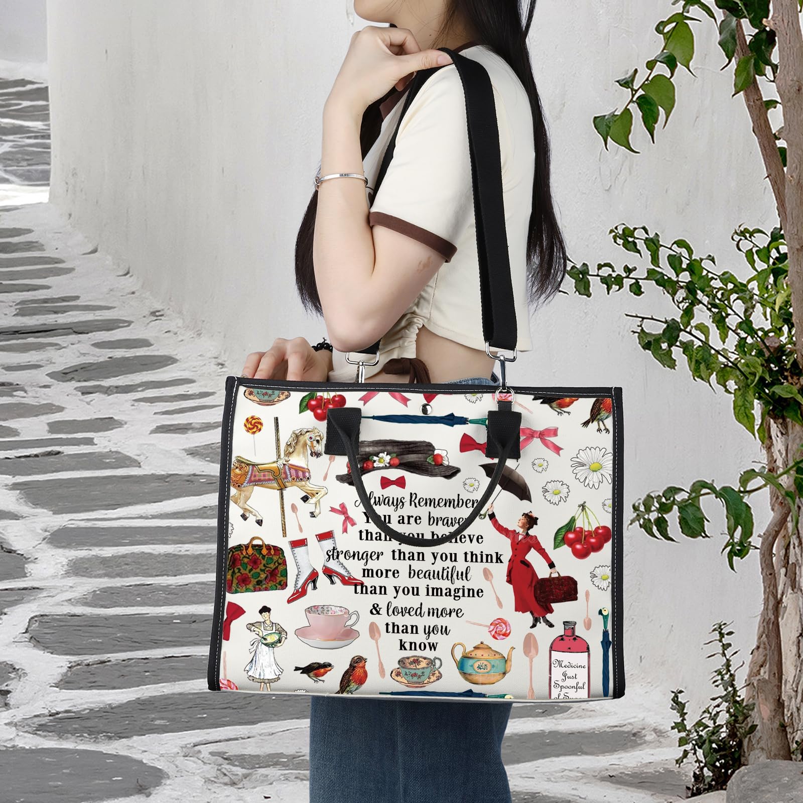 LEVLO Mary Movie Cosmetic Make up Bag Mary Fans Gift You are Braver Stronger Smarter Than You Think Makeup Zipper Pouch Bag Mary LT - Image 3