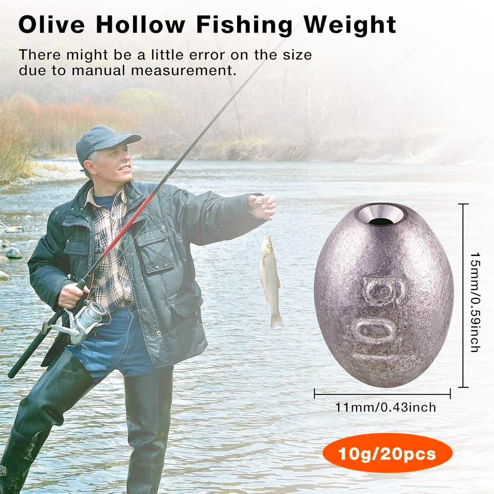 Plomos de Pesca de Primera Calidad - 20 Piezas de Plomos de Pesca Surfcasting, Equipo de Pesca Ideal para Todas Las Aguas