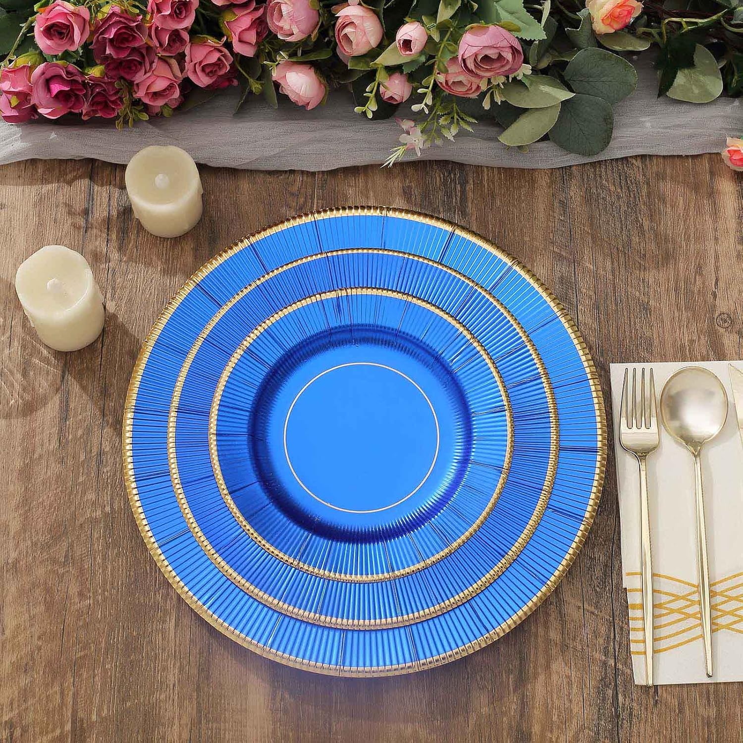 Efavormart – Paquete de 25 platos desechables de 13 pulgadas de color ...