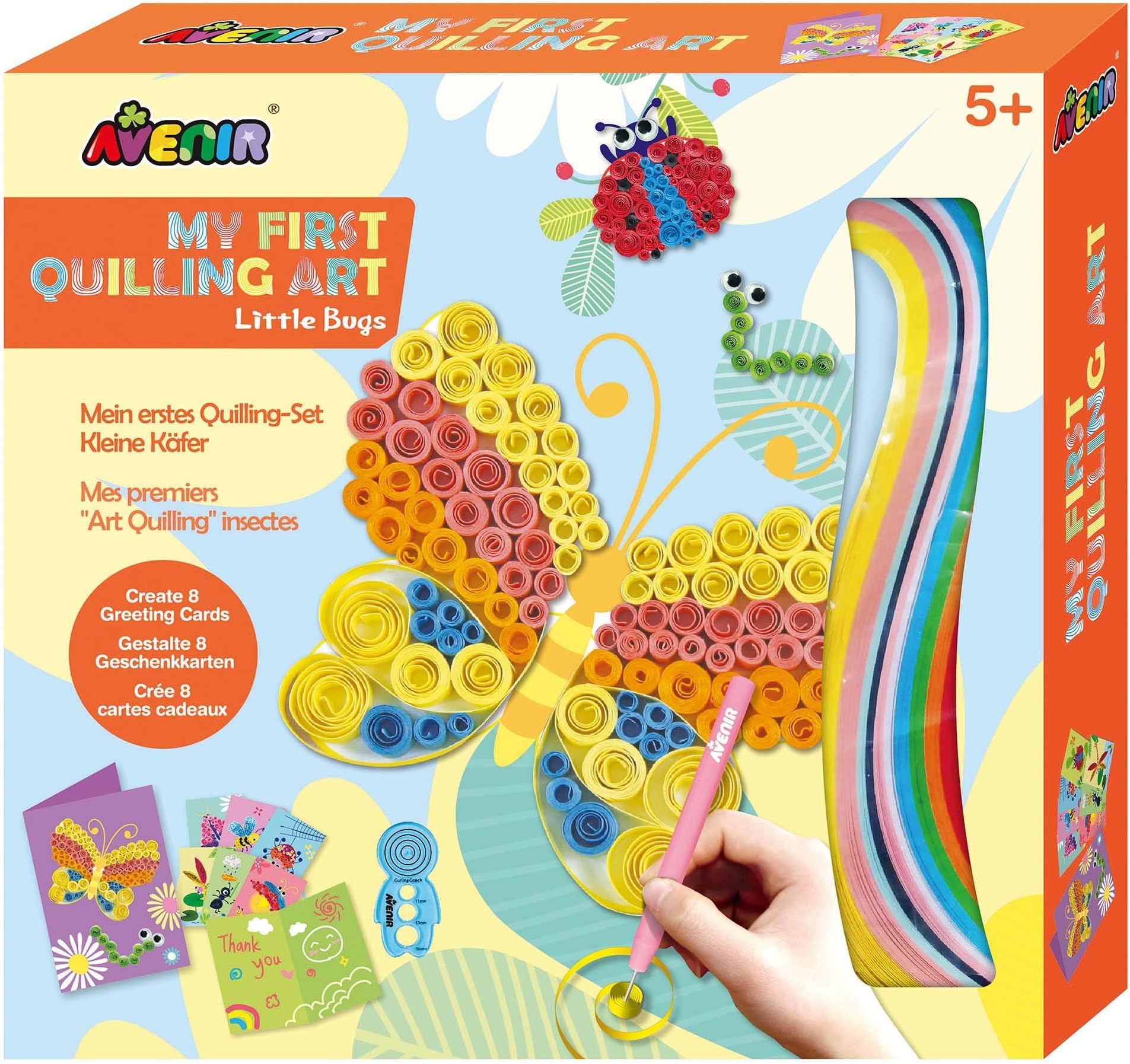 Avenir CH201743 My First Quilling Art Little Bugs Craft Set, Butterfly