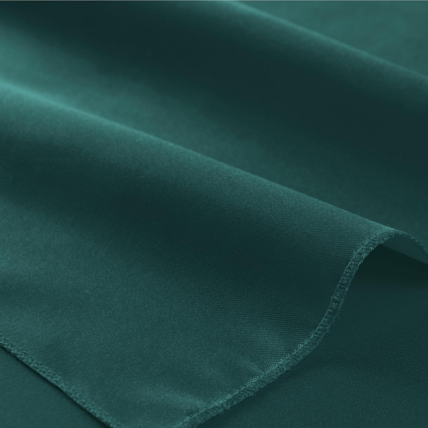 100 Pack Dark Green Satin Napkins and Napkin Rings Set, 12 x 12 Inch Silky Soft Cloth Napkins Set of 50, Square Satin Dinner Table Napkins Bulk for Wedding Banquet Graduation Party Decoration