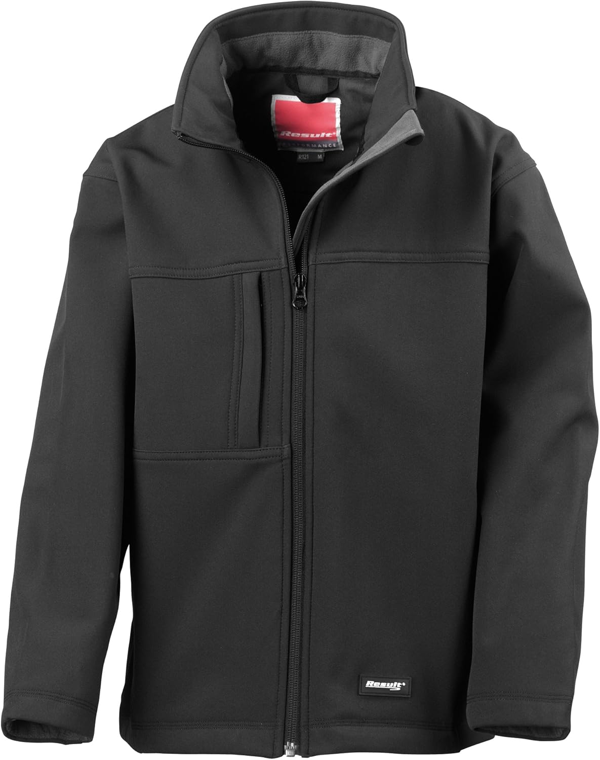 Result Childrens Unisex Waterproof Classic Softshell 3 Layer Jacket (11-12 Years) (Black)