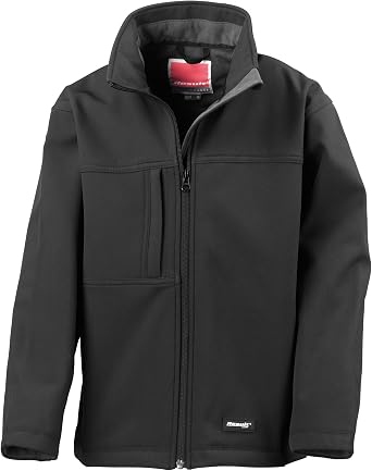 Result Childrens Unisex Waterproof Classic Softshell 3 Layer Jacket 9-10 Years Black