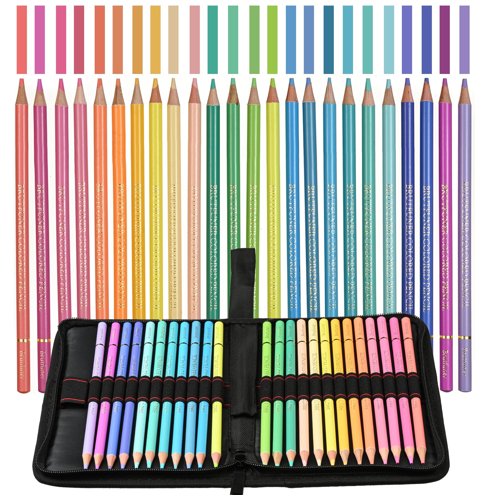 Pastel Pencils,Oil Based Wooden Macaron Colored Pencil Set for Adults Coloring Books Draw…