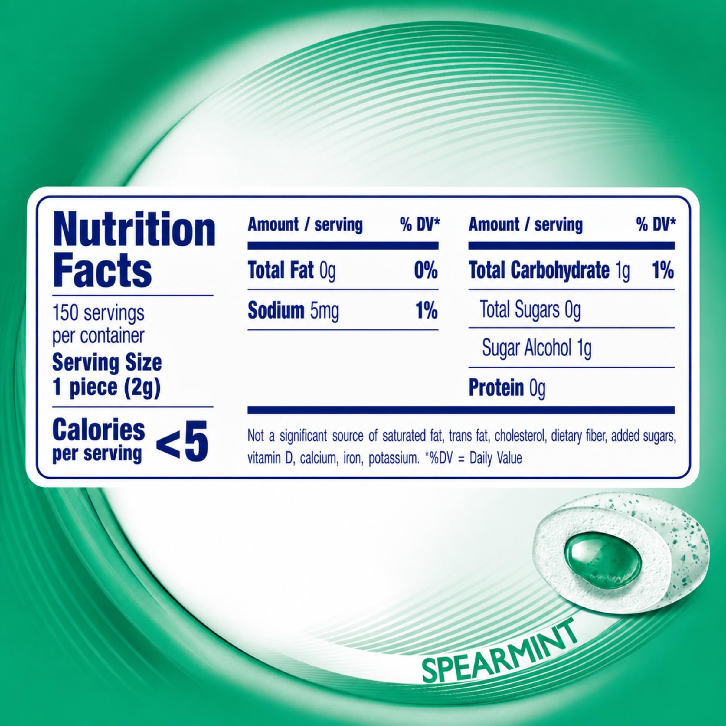 Mentos Chewing-gum Pure Fresh - Goût de menthe verte (Lot de 10)