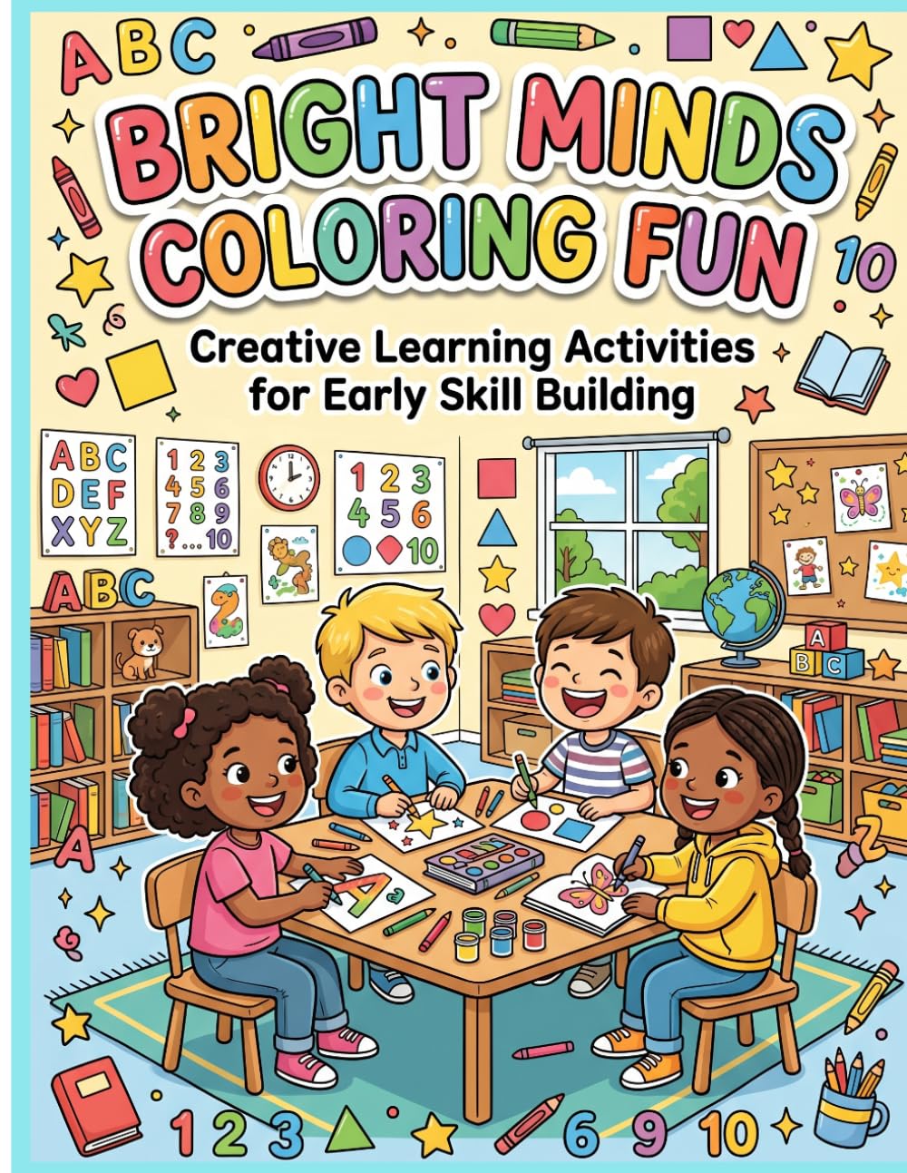 Bright Minds Coloring Fun: Creative Learning Activities for Early Skill Building