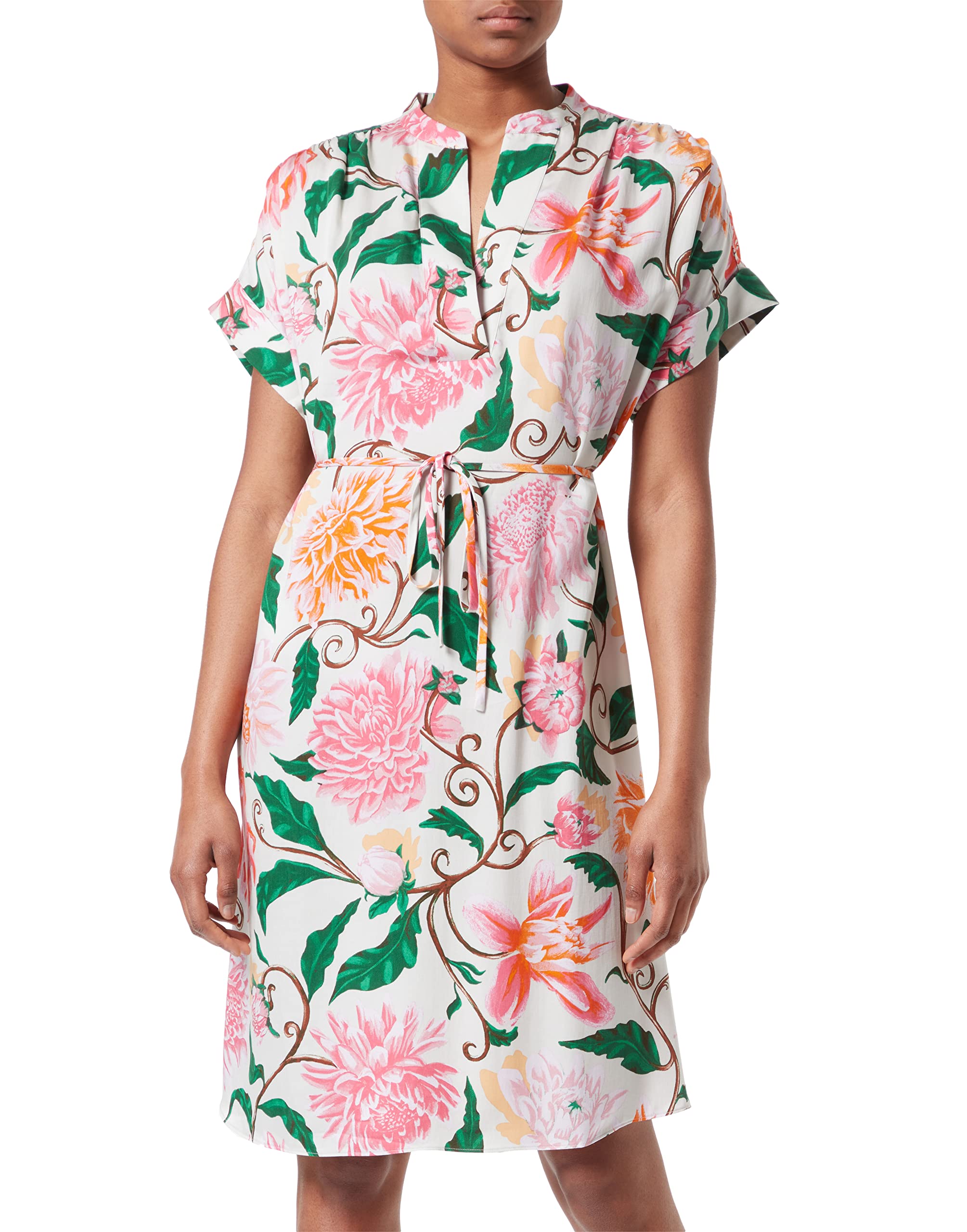 GANT D2. DAHLIA PRINT DRESS, Vestito Donna, Avorio ( EGGSHELL ), 38