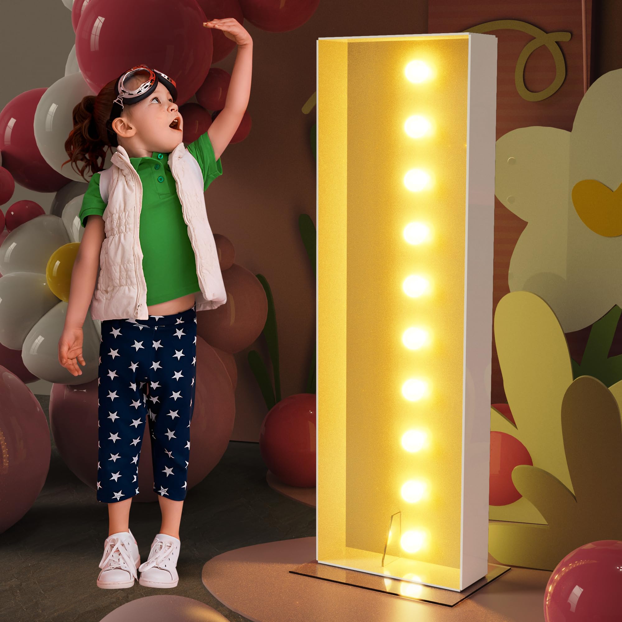 Aseeâ€™m Marquee Light Up Letters 4FT Mosaic Frame Letter I Pre-Cut Large Foam Board Decorations for Party Engagement Wedding Baby Shower Birthday