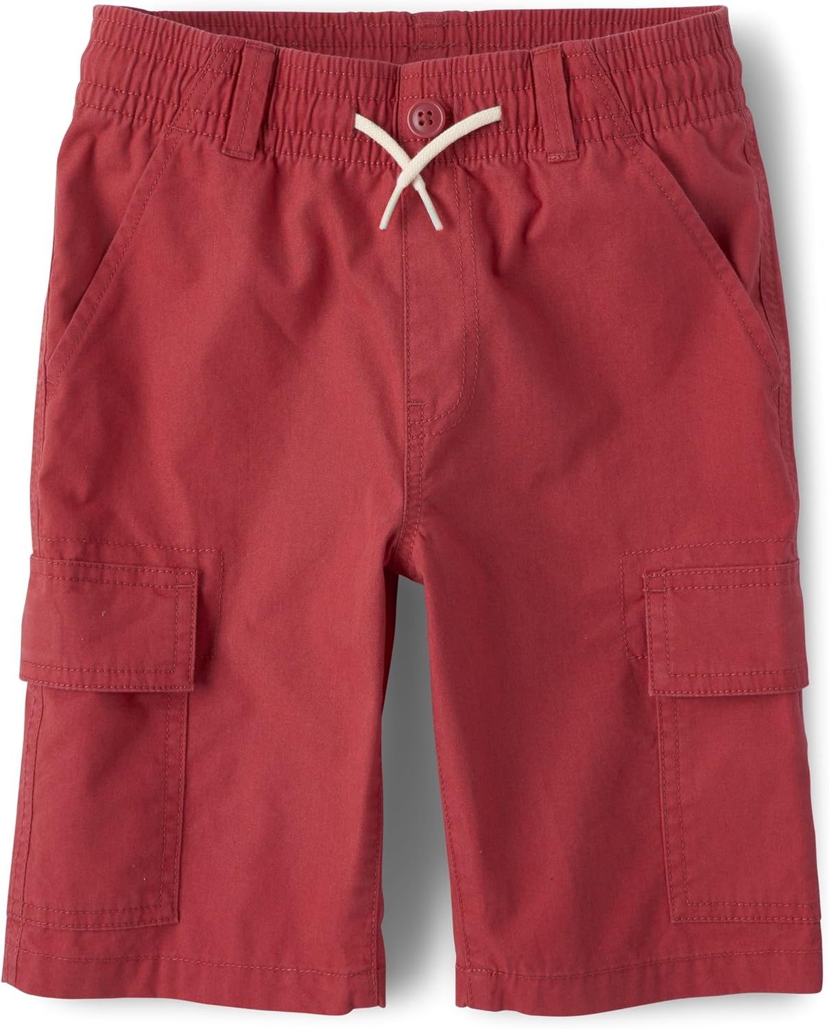 The Children's Place Toddler Boys Pull on Cargo Shorts, Hampton Red Single, 12