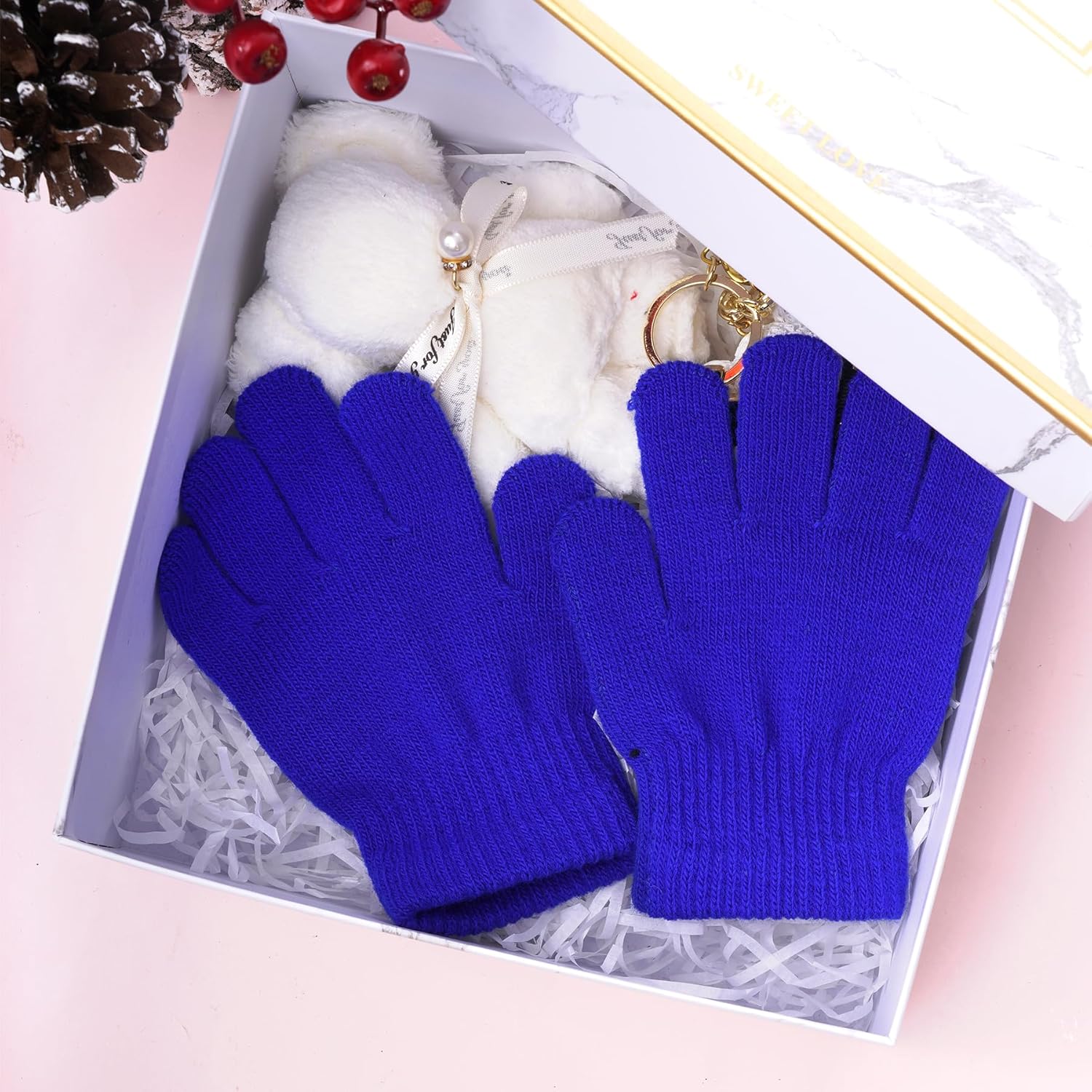 jiebor 12 Pairs Kids Warm Winter Knit Gloves for Boys Girls Children Kids - Image 7