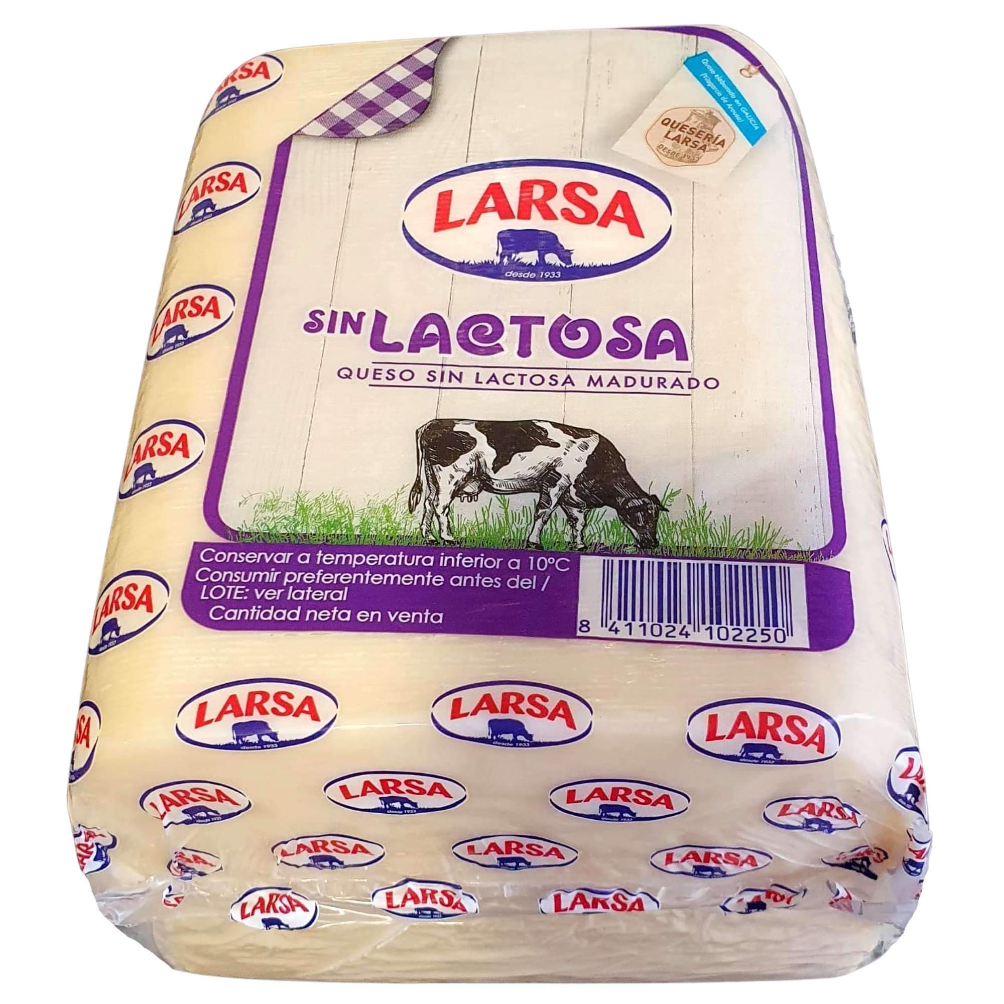 Queso Barra Sin Lactosa - Peso Aproximado 1500 gramos - El queso ideal que no puede faltar en las meriendas Ahora con Membrillo TDW (Queso SIN Lactosa con Membrillo)