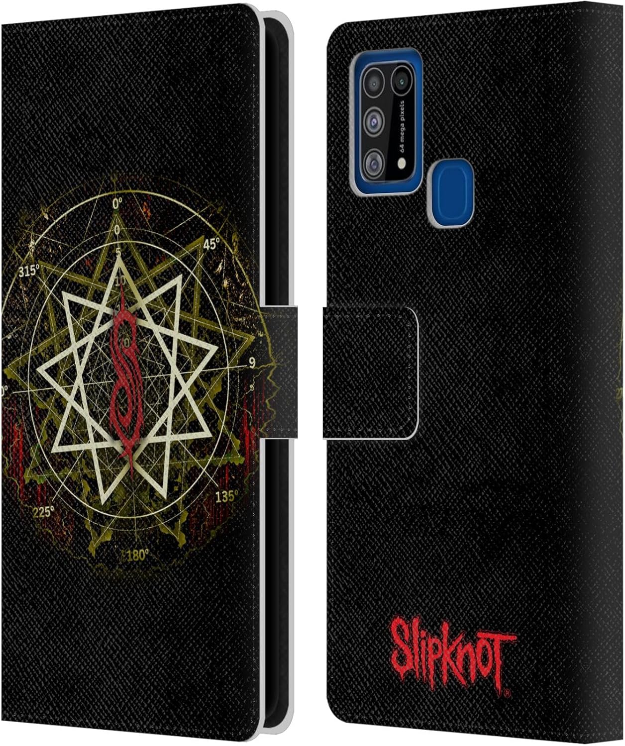 Head Case Designs Officially Licensed Slipknot Waves Key Art Leather Wallet Case Compatible with Samsung Galaxy M31 (2020)