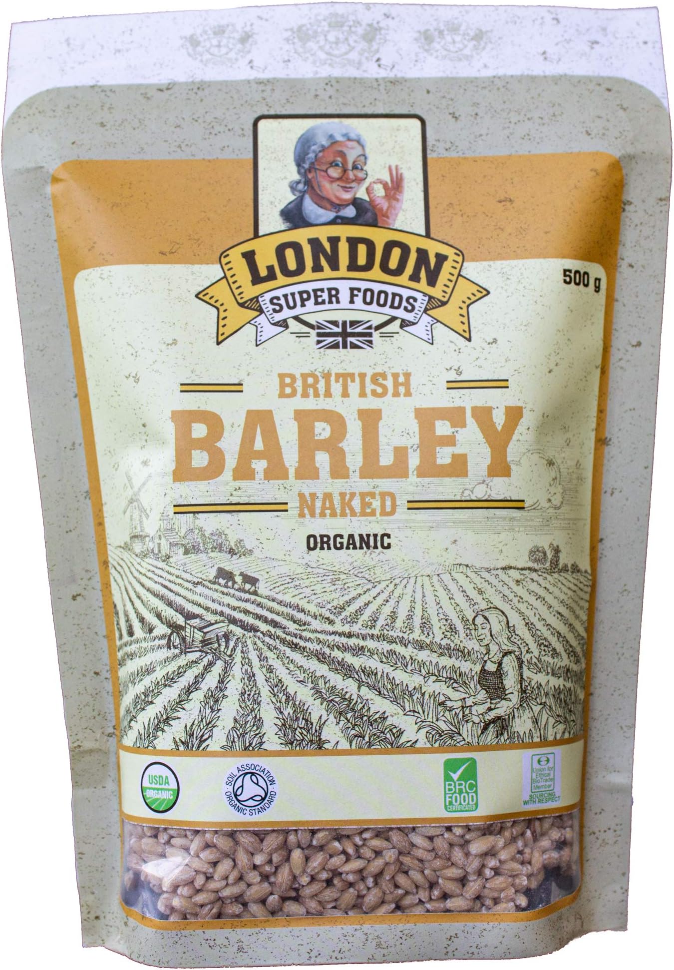 LONDON SUPER FOODS British Barley Naked Organic (500g)