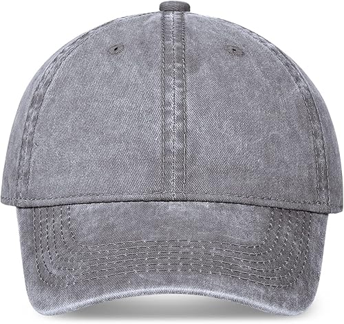 Miniatura 2 de Gorras de béisbol vintage de algodón lavado, ajustables, sin estructura, suaves, en blanco, casuales, para papá, para hombres y mujeres