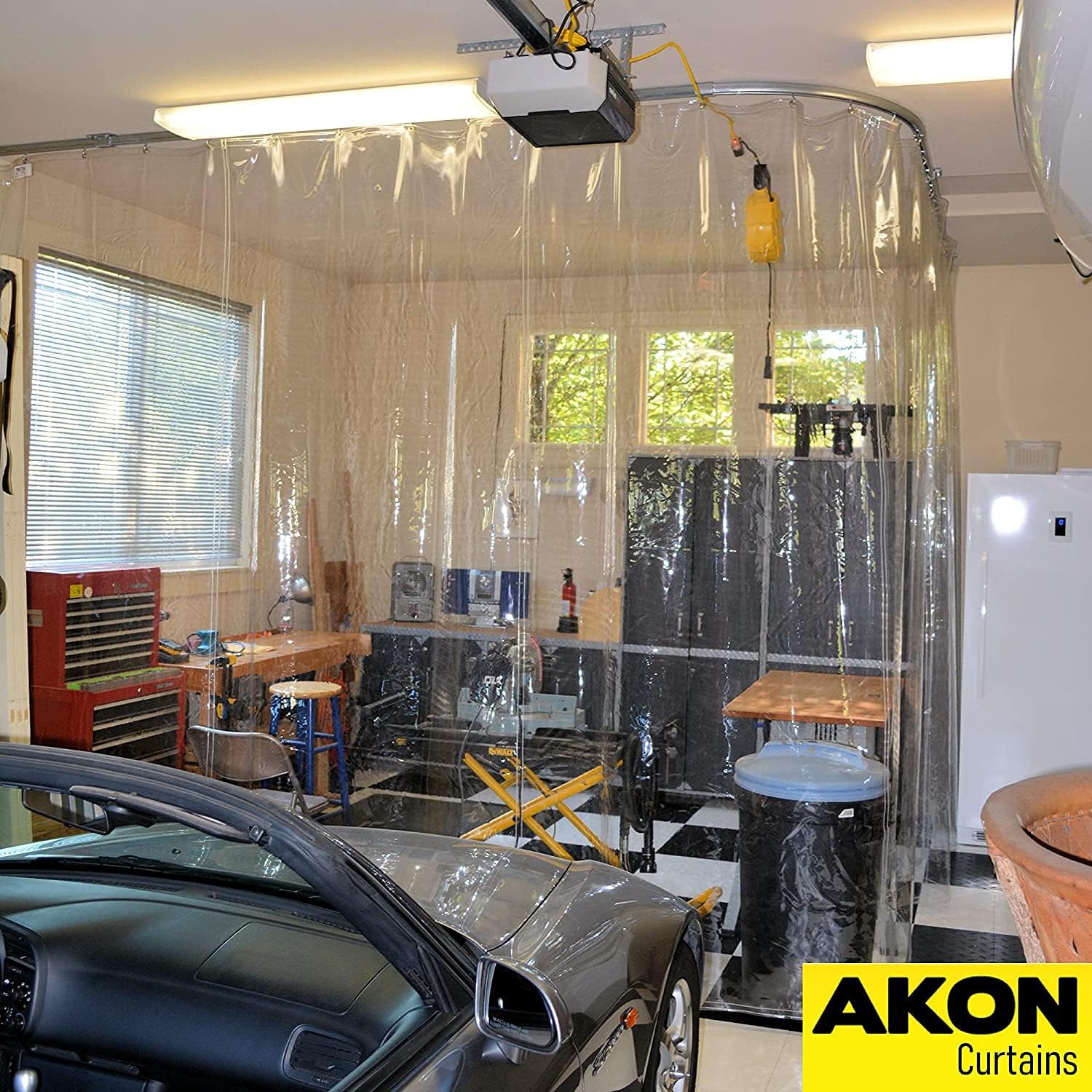 Woodworking Curtains Manage Your Workshop Space Quick Rolling and Easy to Clean Divide Work Areas Quickly Easy to Install and Inexpensive