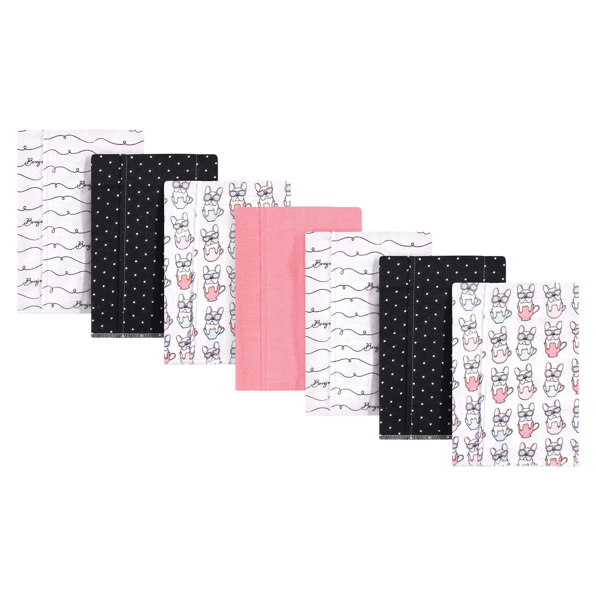 Hudson Baby - Paños de limpieza para lactancia, diseño unisex, en franela de algodón - rosa - talla única