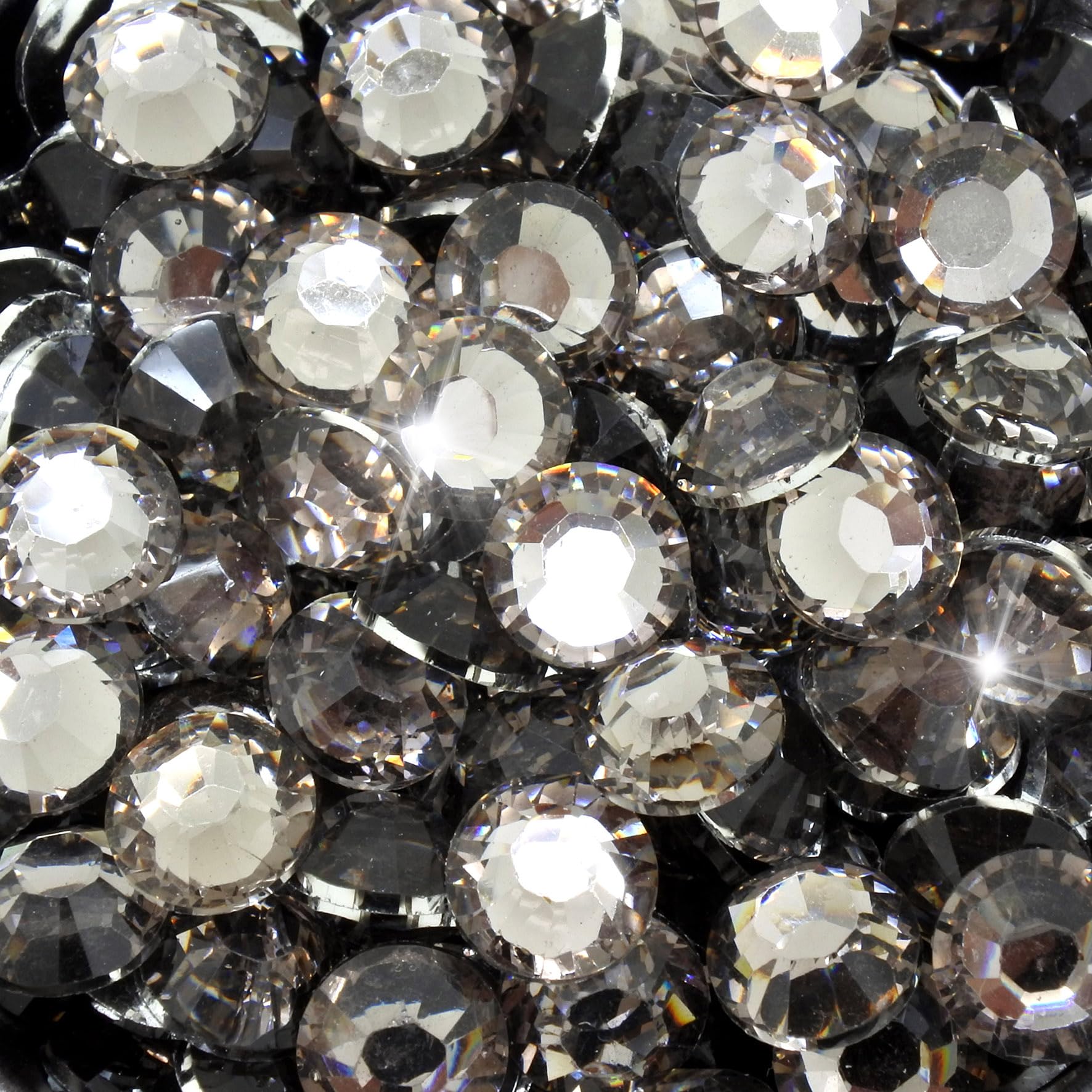 Little Snow Direct® Pack of 1000 Resin Crystal Flat Back Rhinestones Diamante Gems Nail Art & Crafts (Black, 4mm) — view 7