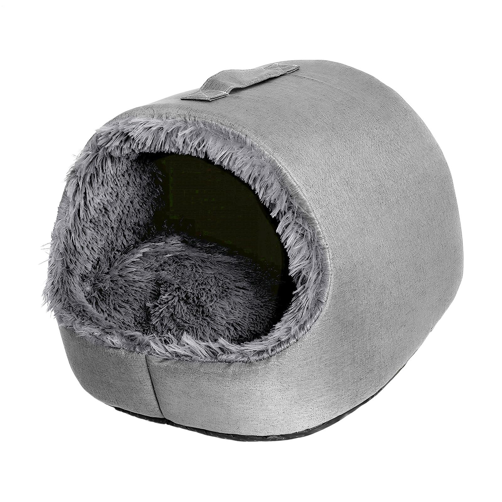 Niche d'hiver pour chat contre le froid et l'anxiété lit douillet avec poignée chaude