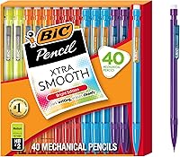 Vista 1 de BIC Lápiz mecánico Xtra Smooth de punta media de 0.028 in, recargable y retráctil, paquete de 40