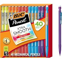 BIC Xtra Smooth Bright Edition Mechanical Pencils, 0.7 mm Medium Point, Bulk School Supplies for Students and Teachers, 40-Count Pack