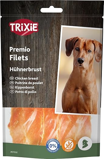 Trixie Leckerli Premium 31532 - Filetti di Pollo per Cani, Senza glutine,...