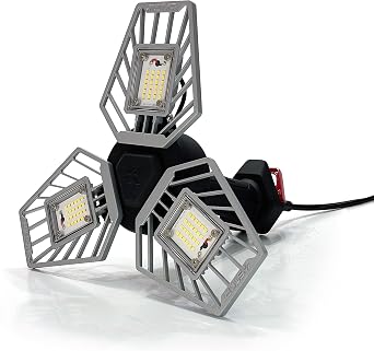 STKR Concepts TRiLIGHT ShopLight V2, 5000 Lumens, Silver