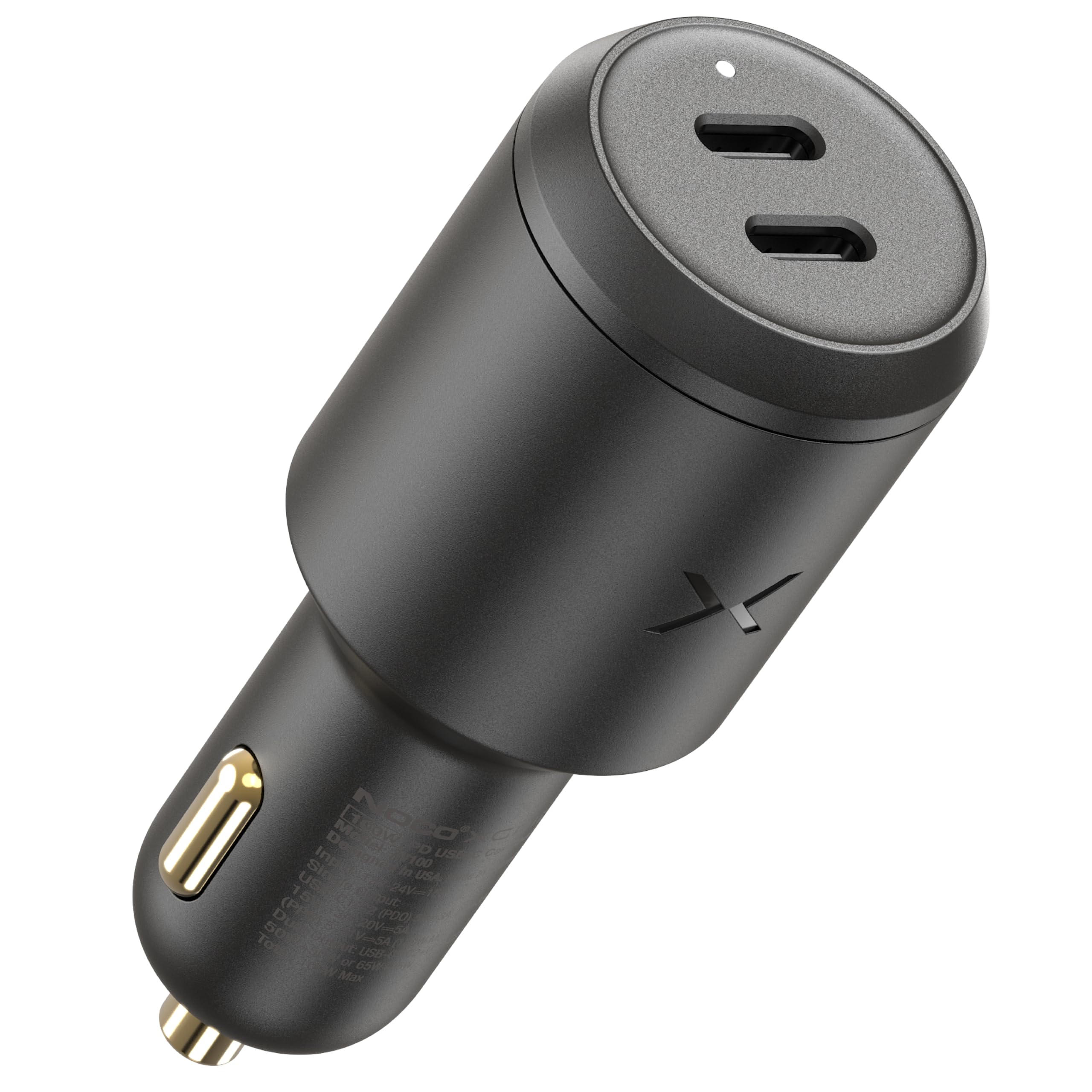 NOCO XGrid XV100 100W 2 Puertos USB-C Carga Rápida Cargador de Coche | Carga rápida para MacBook Pro / Air, iPhone 17 / 16 / 15, iPad Pro, Samsung Galaxy S25, AirPods, Steam Deck y más