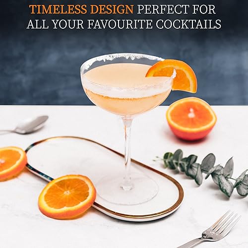 Miniatura 4 de Juego de 4 vasos de copa de champán  Elegante cupé de cóctel ideal para servir Martini Gimlet y Manhattan  Cristalería de cristal de alta claridad