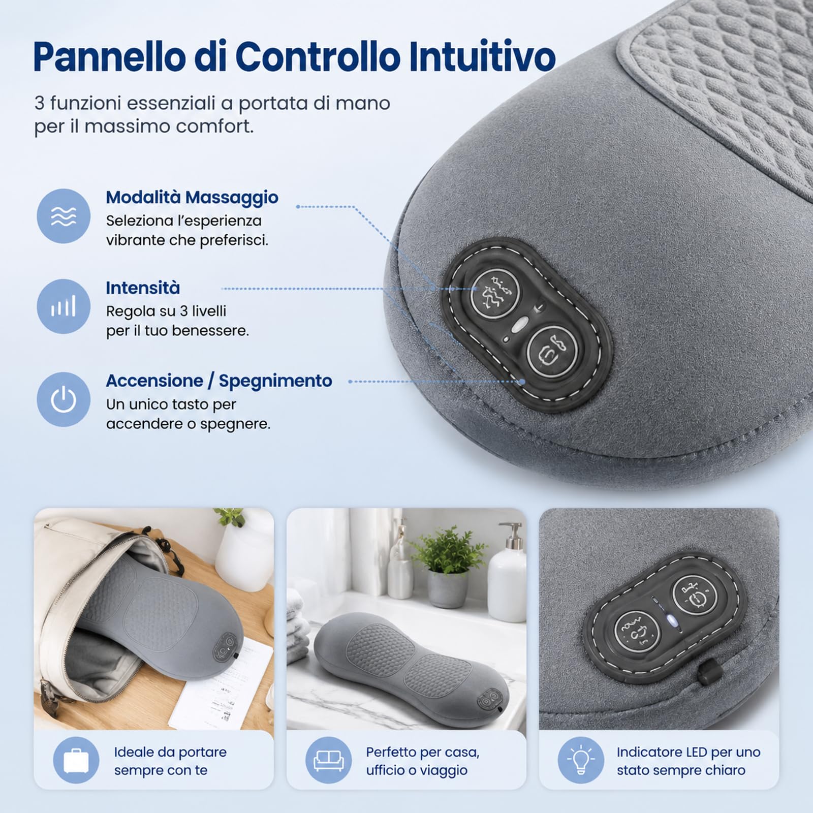Dorsanova Massaggiatore Schiena Supporto per Trazione Lombare - Cuscino Ergonomico per Stretching e Benessere della Colonna Vertebrale, Dispositivo per Relax Muscolare a Casa e in Ufficio (Grigio)