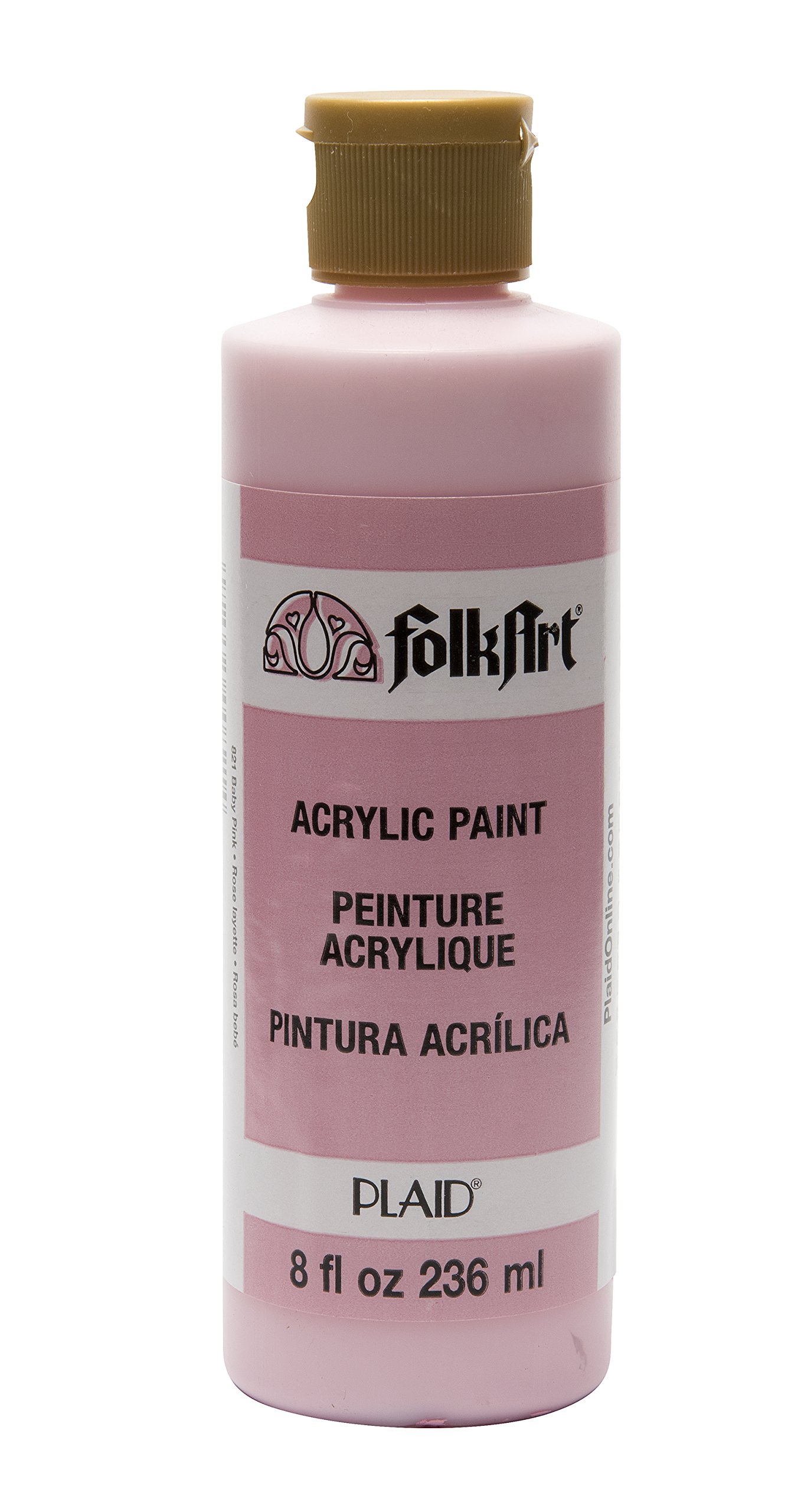 FolkArt 821 Acrylic Paint in Assorted Colors (8 oz), , Baby Pink