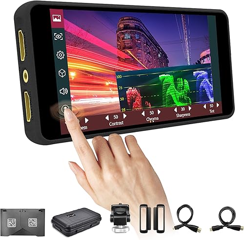 Portkeys PT5 II Monitor de campo de cámara con pantalla táctil amplia gama de colores, nuevo pico LUT Asistencia de video Luma Forma de onda RGB