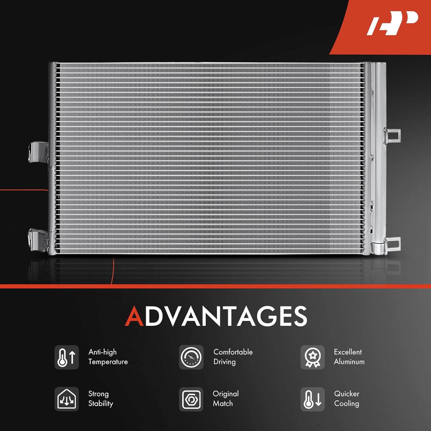 A-Premium Air Conditioning A/C Condenser Compatible with Tesla Model 3 2017-2022, Replace# 107708300B