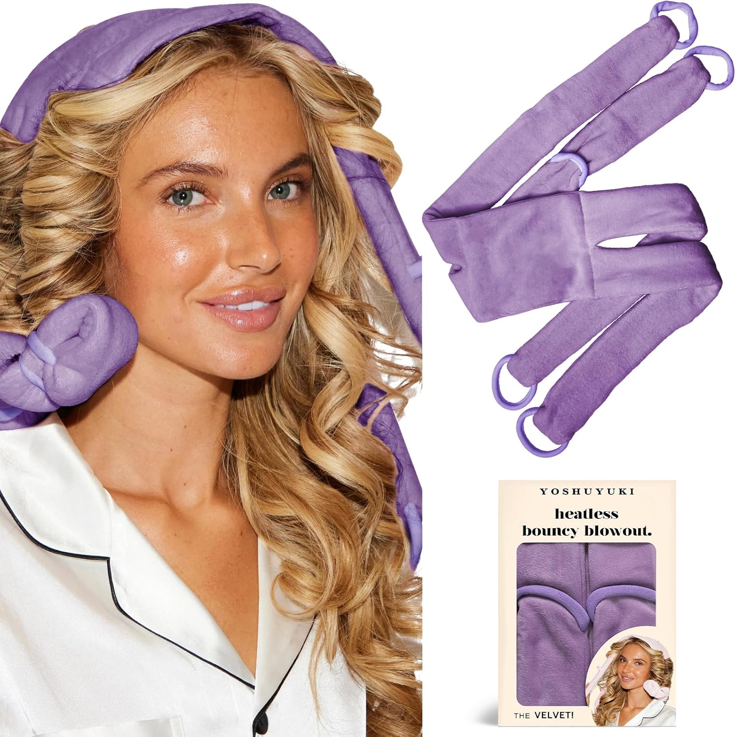 Heatless Hair Curler Overnight Curls Headband No Heat...