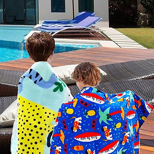 Miniatura 3 de YIFONTIN Toalla de playa para niños, manta de terciopelo 100% algodón, 25.5 x 51 pulgadas, para natación, baño, viajes, campamento y picnic, fiesta