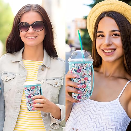 Miniatura 5 de 3 fundas reutilizables de café helado para tazas de café helado o bebidas, fundas aislantes de neopreno reutilizables para bebidas calientes y frías